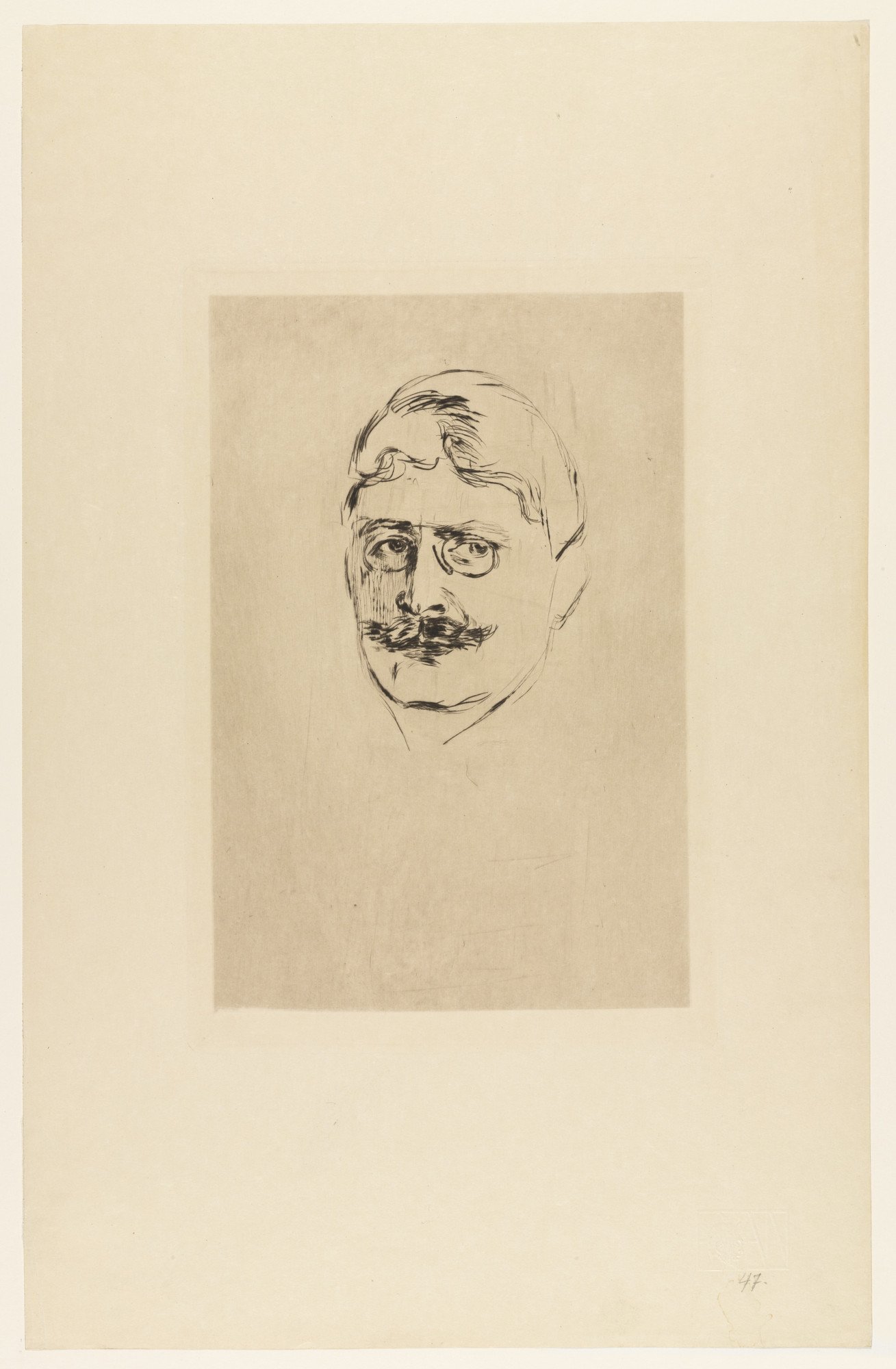 Edvard Munch. Portrait of Knut Hamsun