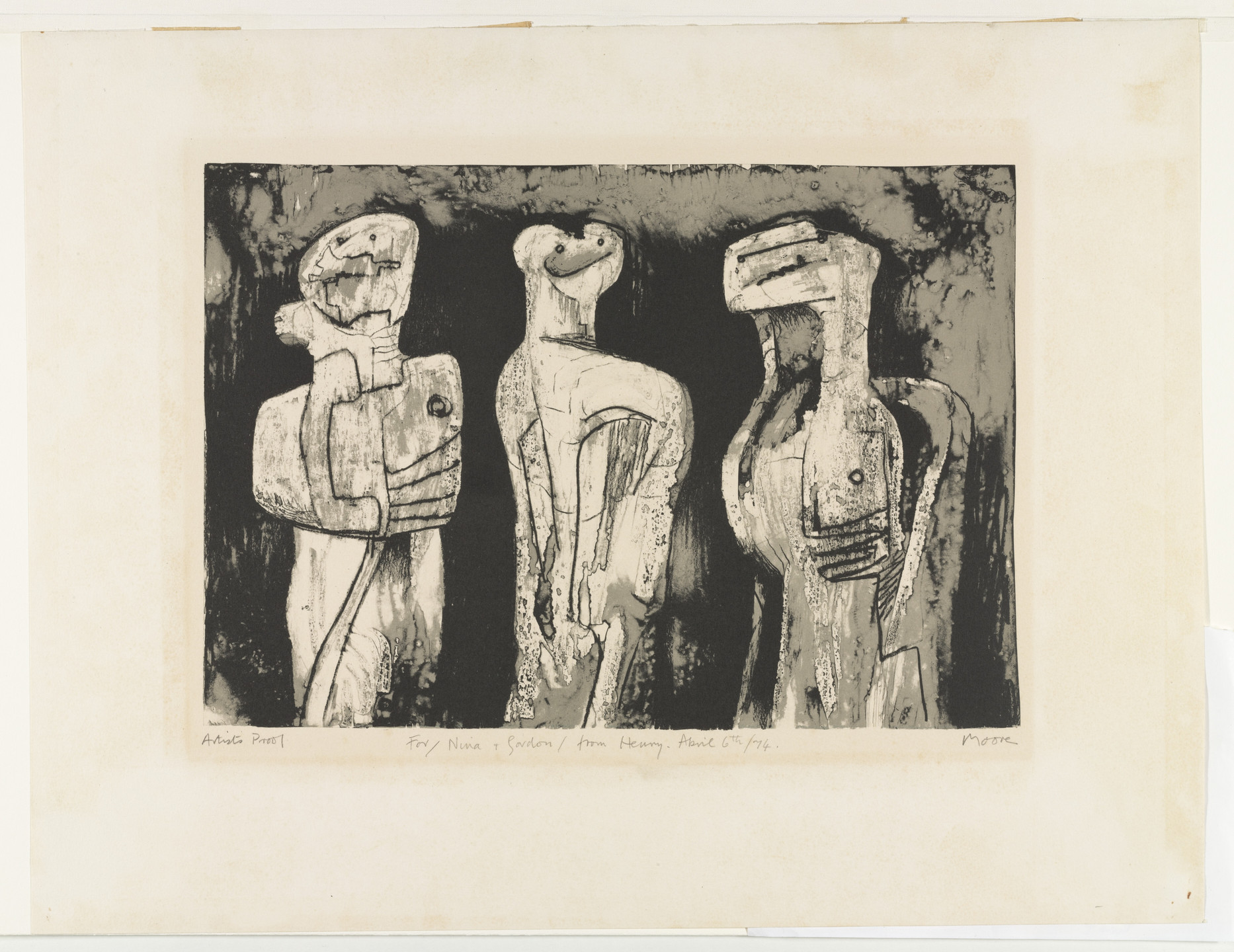 Henry Moore、INTERIOR SCENES、希少高級画集画 Henry Moore、INTERIOR SCENES、希少高級画集画 絵画