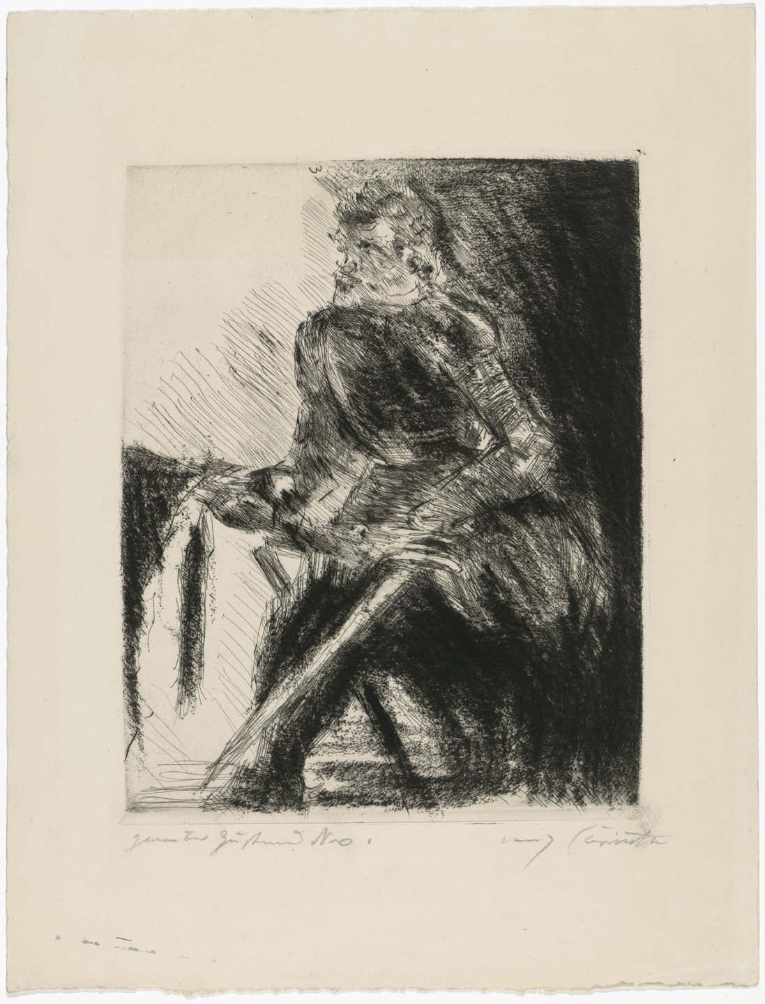 Lovis Corinth. Rudolf Rittner as Florian Geyer (Rudolf Rittner als Florian Geyer) for the portfolio Compositions (Kompositionen). (1921-22)