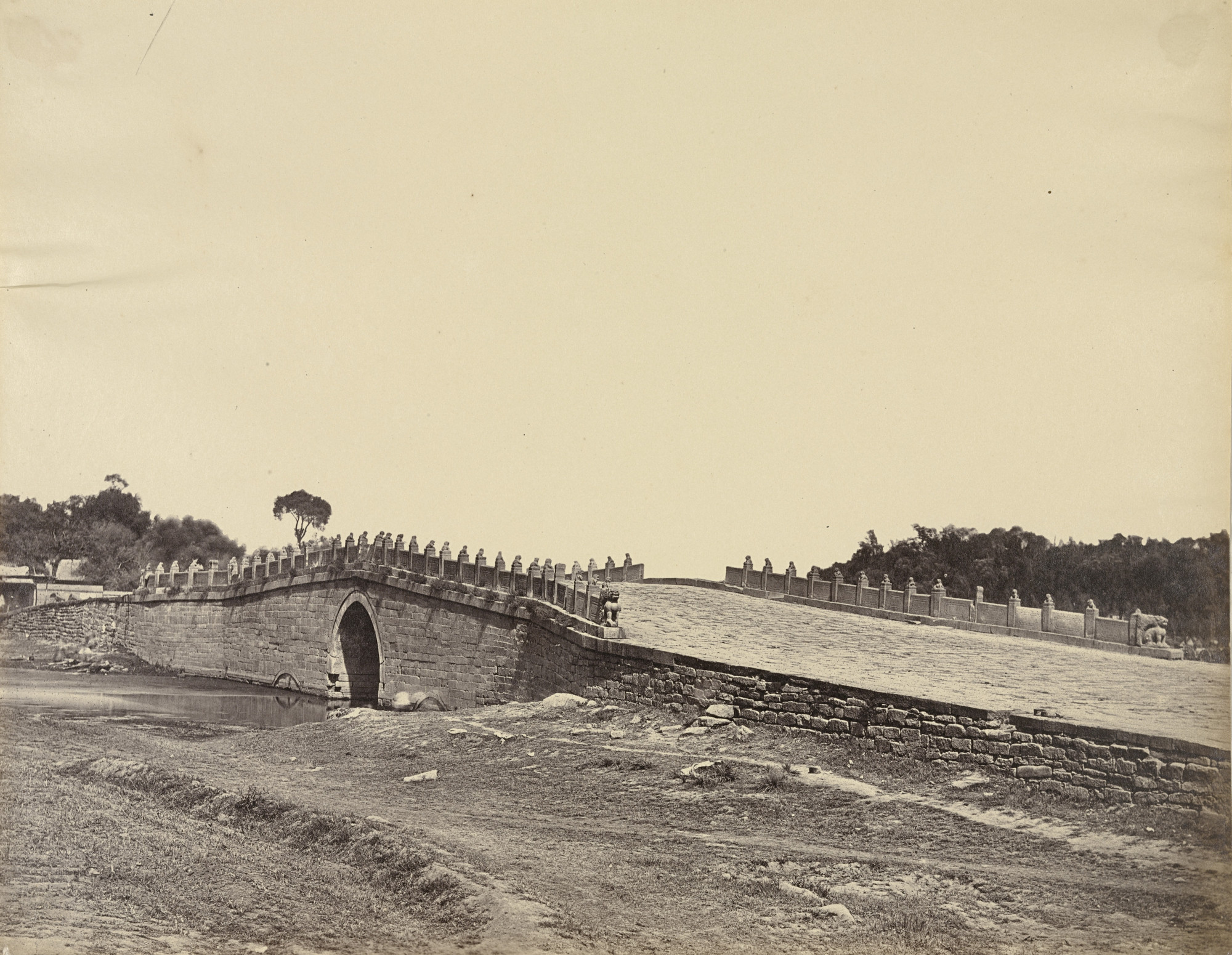 Felice Beato. Bridge of Palichian, the Scene of the Fight with Imperial Chinese Troops