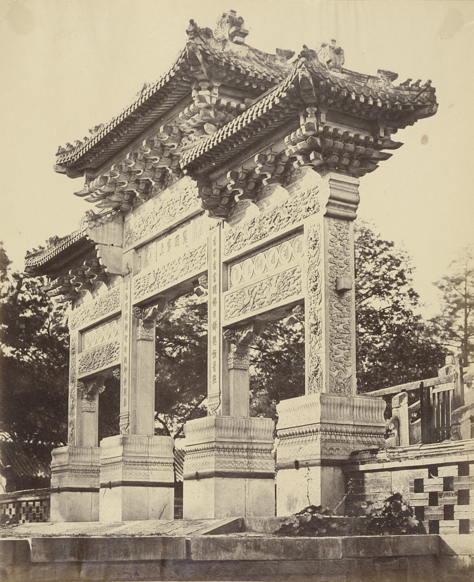 Felice Beato. Arch in the Lama Temple Near Pekin