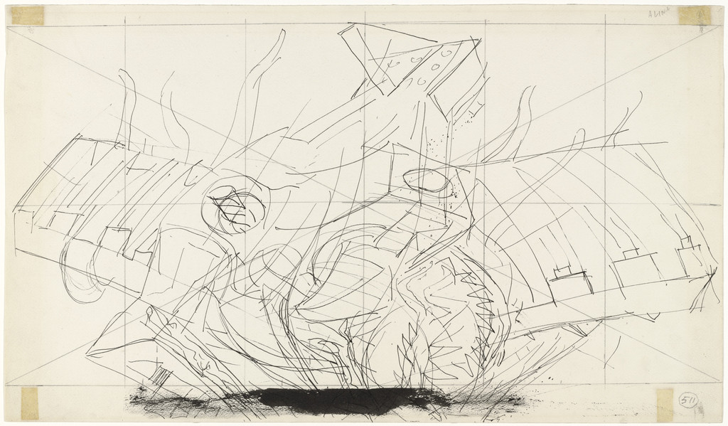 Study for Dive Bomber and Tank by José Clemente Orozco