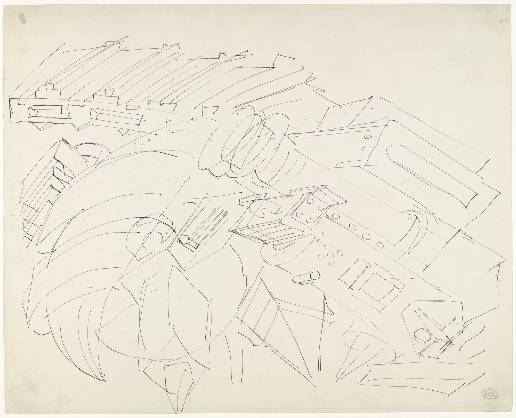 José Clemente Orozco. Study for Dive Bomber and Tank