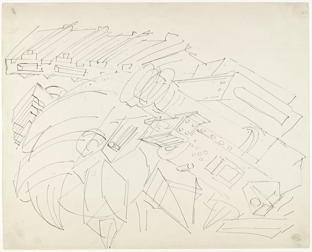 Study for Dive Bomber and Tank by José Clemente Orozco