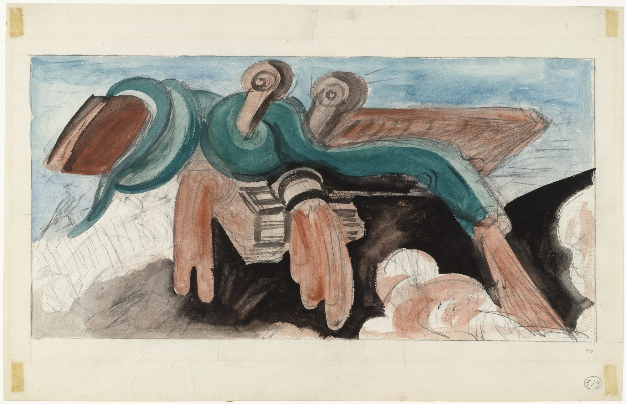 José Clemente Orozco. Study for Dive Bomber and Tank