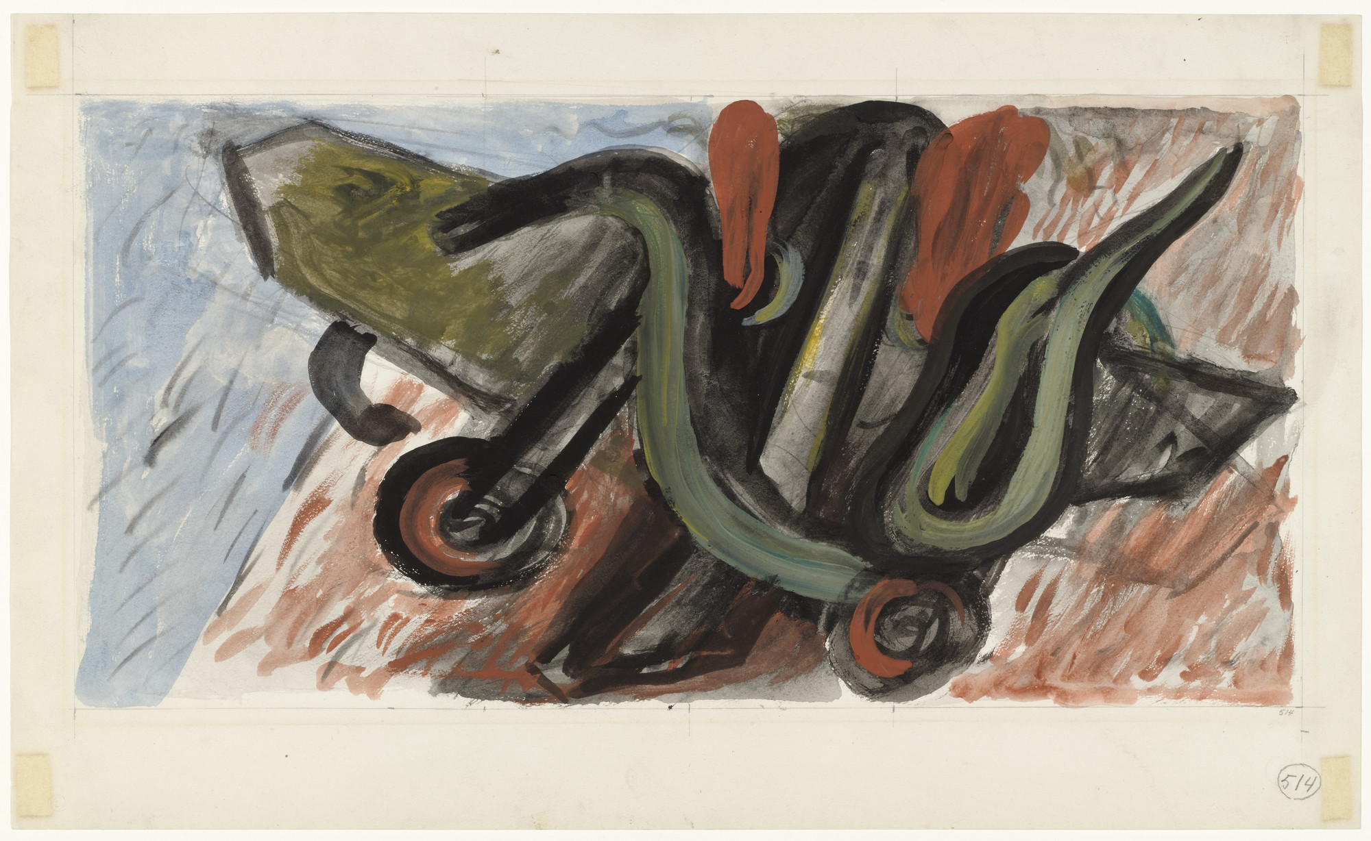 José Clemente Orozco. Study for Dive Bomber and Tank