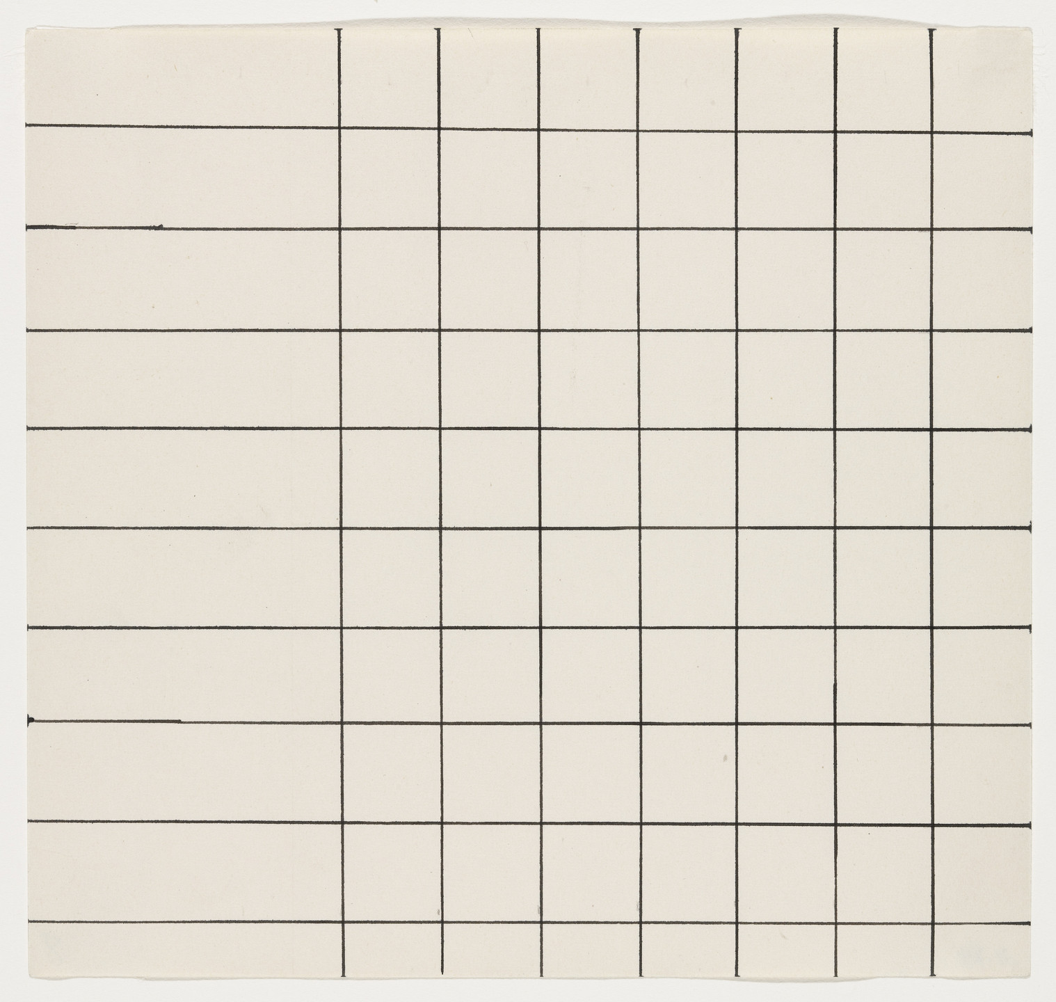 Ellsworth Kelly. Grid Lines from the series Line Form Color. 1951