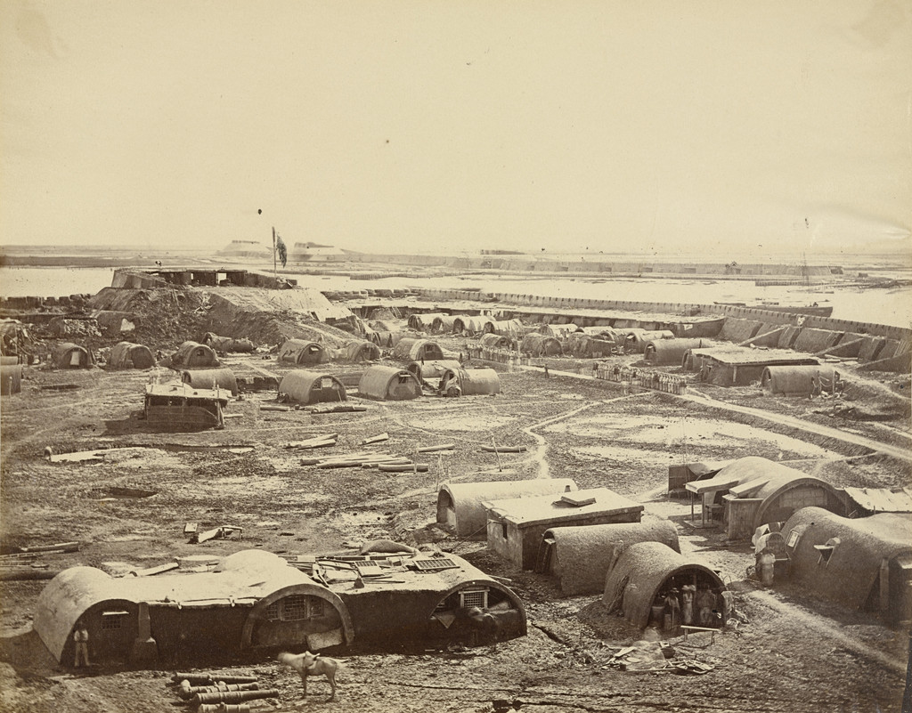 Interior of the North Fort Showing the Chinese Encampment