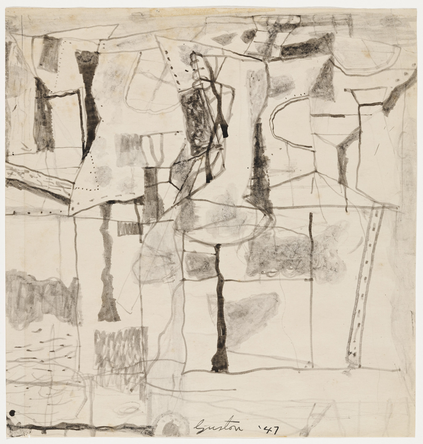 Philip Guston. Study for &#34;Tormentors&#34;. 1947