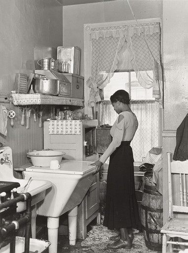 Aaron Siskind. Lady in Kitchen. c. 1937