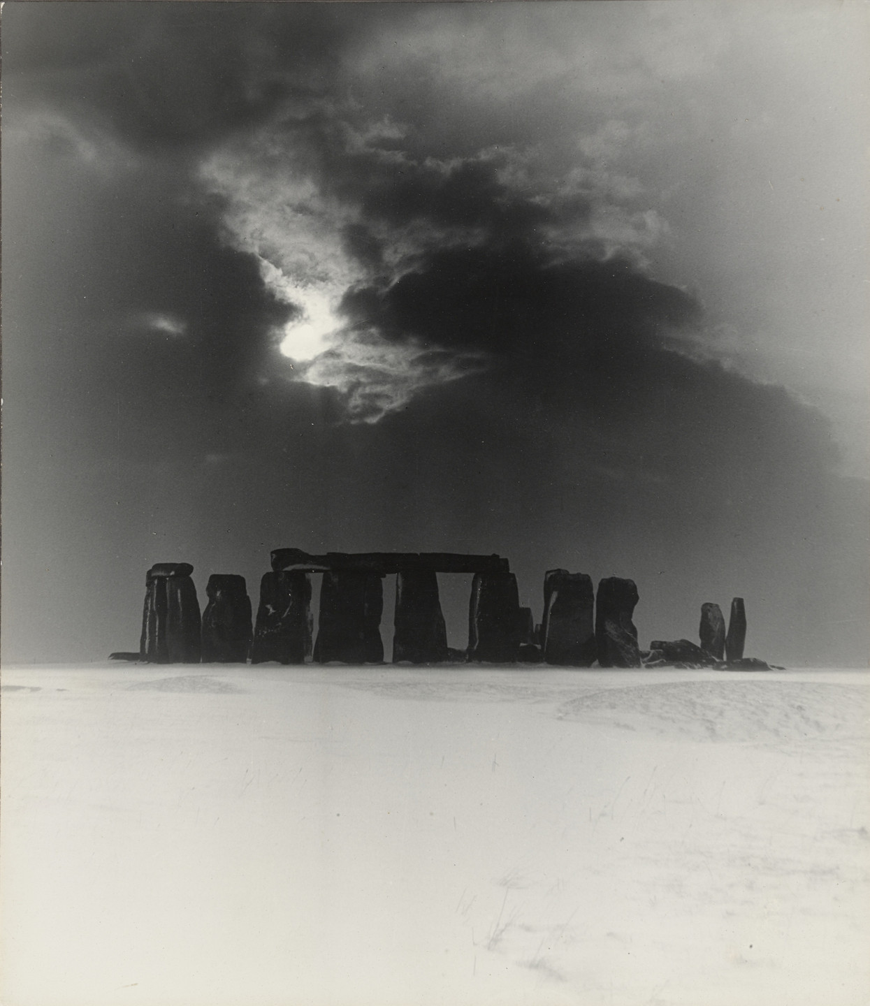 Bill Brandt. Stonehenge under Snow. 1947