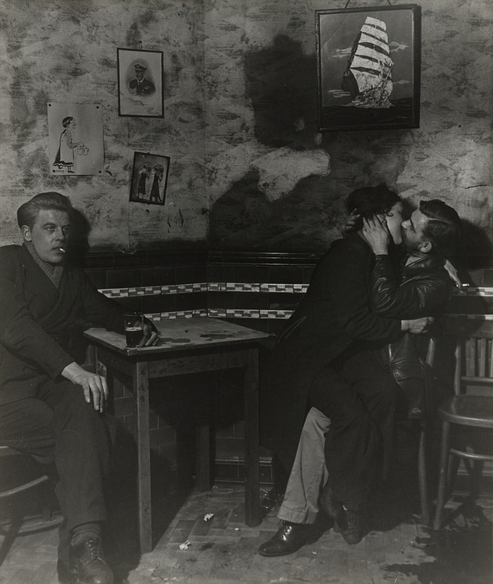 Bill Brandt. In the Public Bar, at Charlie Brown's, Limehouse