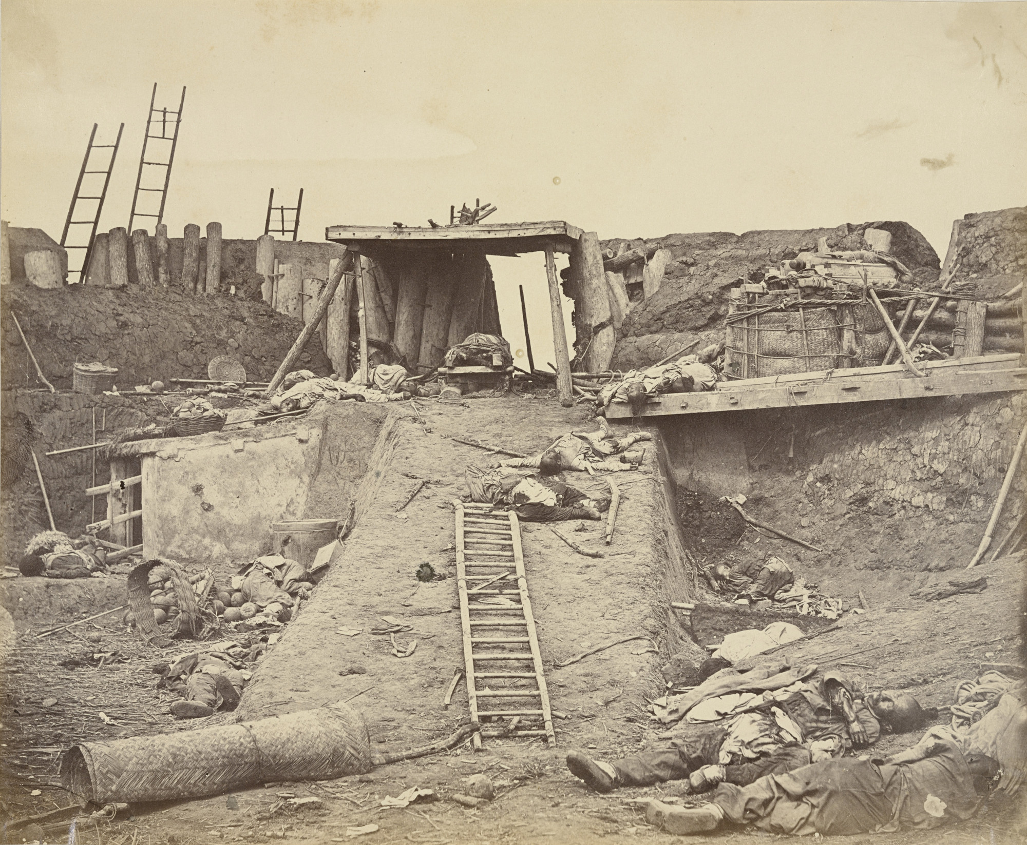 Felice Beato. Interior of the Angle of North Fort