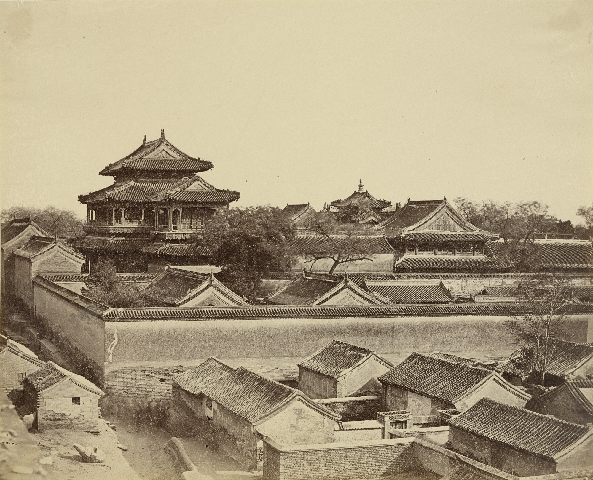 Felice Beato. First View Seen in Pekin taken from Anting Gate