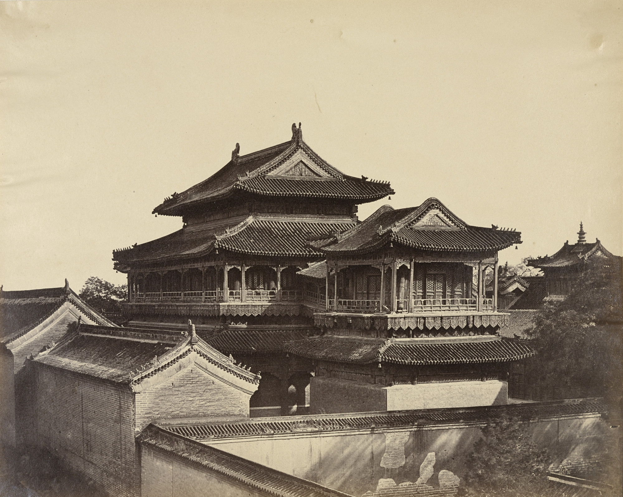 Felice Beato. Temple of Confucius, Pekin