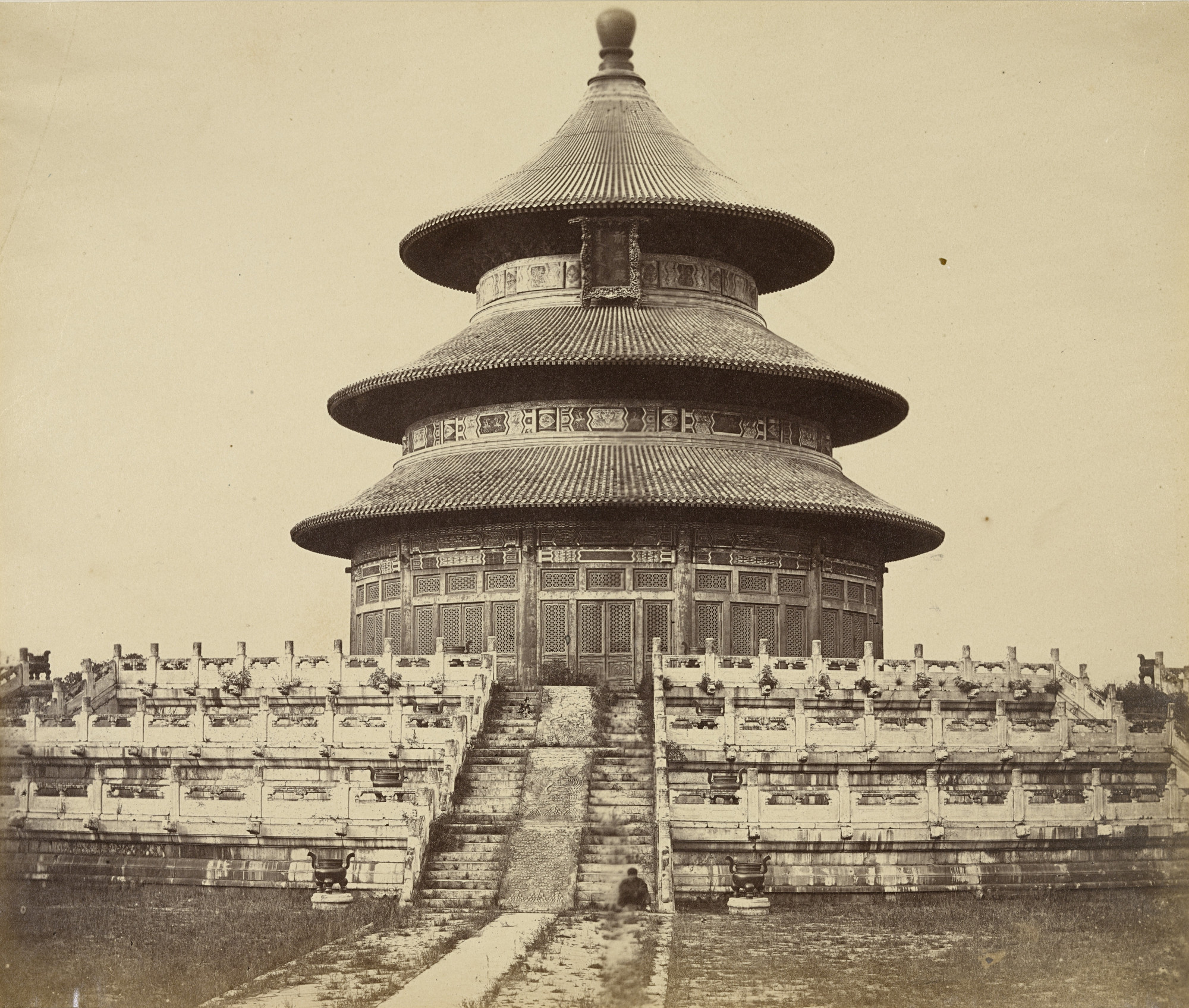 Felice Beato. Sacred Temple of Heaven Where the Emperor Sacrifices Once a Year in the Chinese City, Pekin