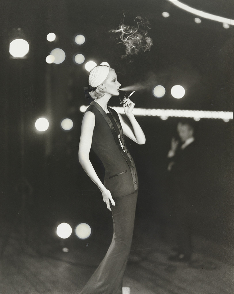 Sunny Harnett, Turban and Evening Dress by Dior, Théâtre Marigny, Paris, Richard Avedon, June 1954