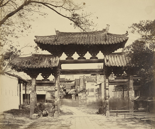 Felice Beato. East Street from Yamun, Canton. April 1860