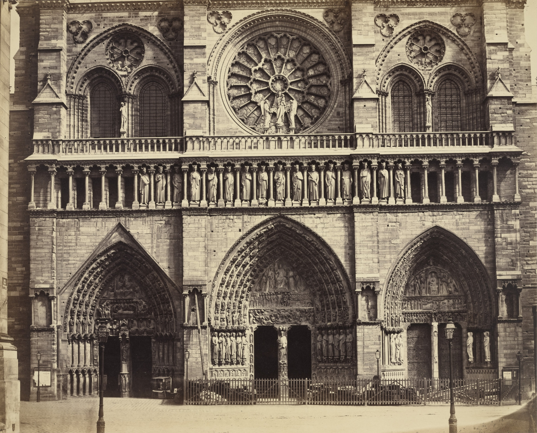 Louis-Auguste Bisson, Auguste-Rosalie Bisson. Cathedral of Notre Dame, Paris (detail of facade). c. 1853