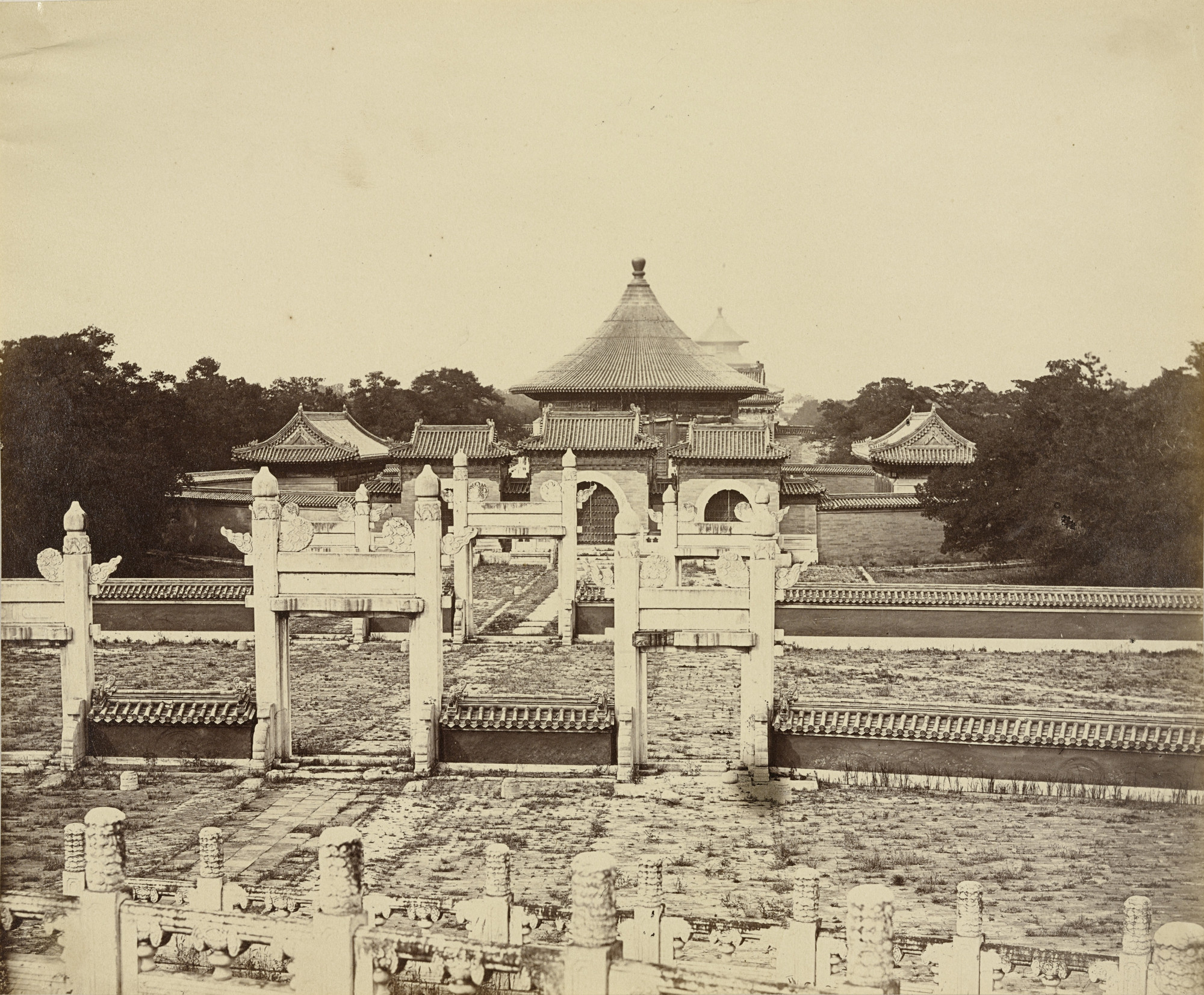 Felice Beato. Interior and Arches of the Temple of Heaven, Where the Emperor Sacrifices Once a Year in the Chinese City of Peking