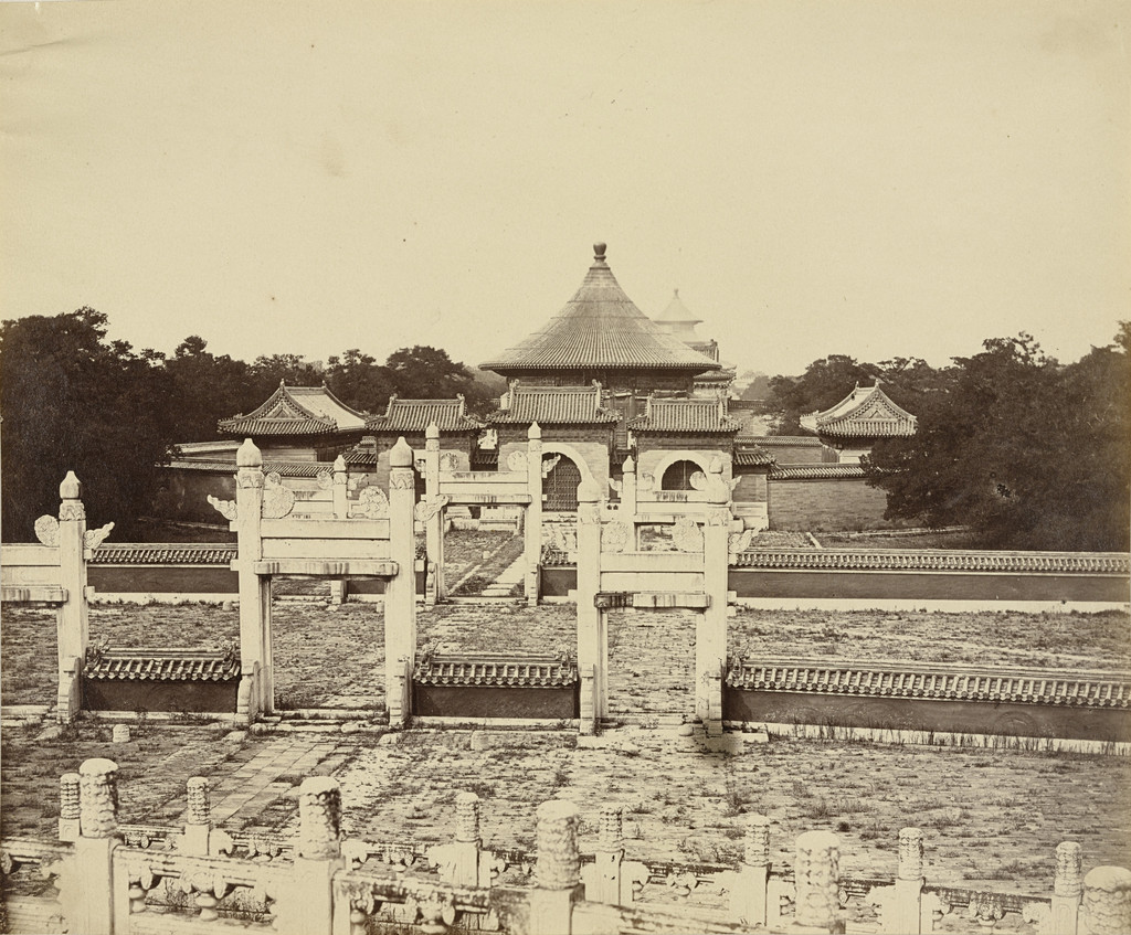 Interior and Arches of the Temple of Heaven, Where the Emperor Sacrifices Once a Year in the Chinese City of Peking