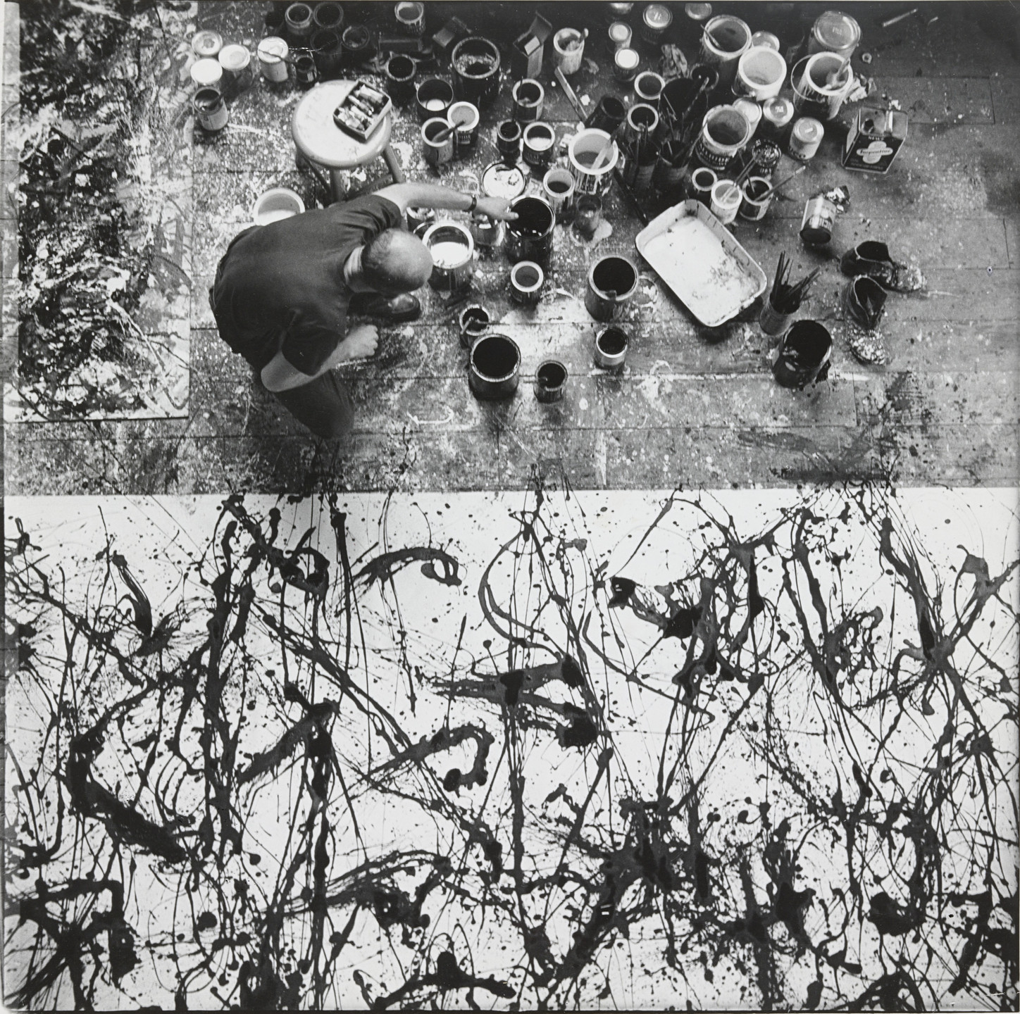 Rudy Burckhardt. Jackson Pollock Painting. 1950