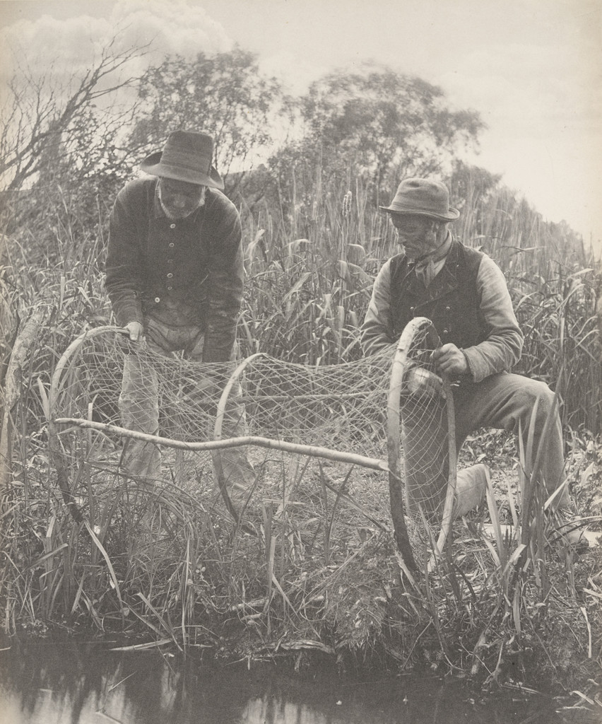 Setting up the Bow-Net from Life and Landscape on the Norfolk Broads (London, 1886)