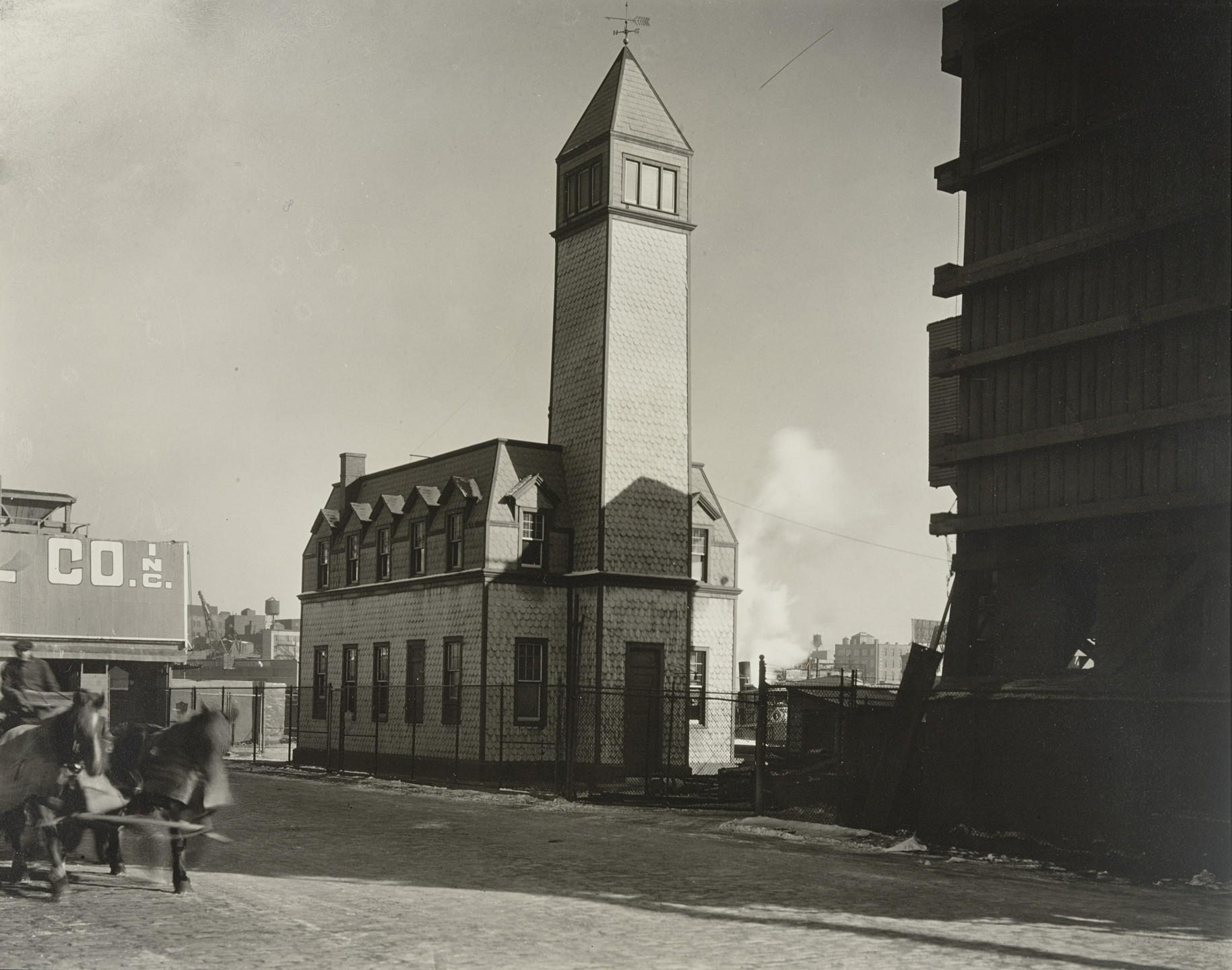 Berenice Abbott. Firehouse, Park Avenue, East 135th Street, Manhattan. December 19, 1935