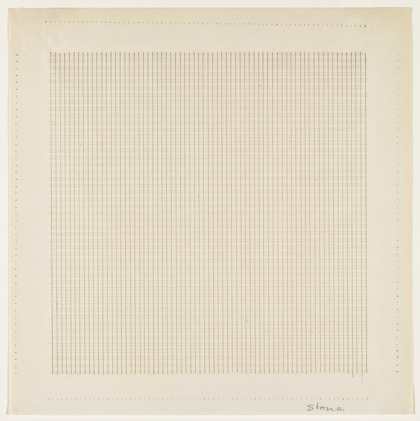 Agnes Martin. Stone. 1964