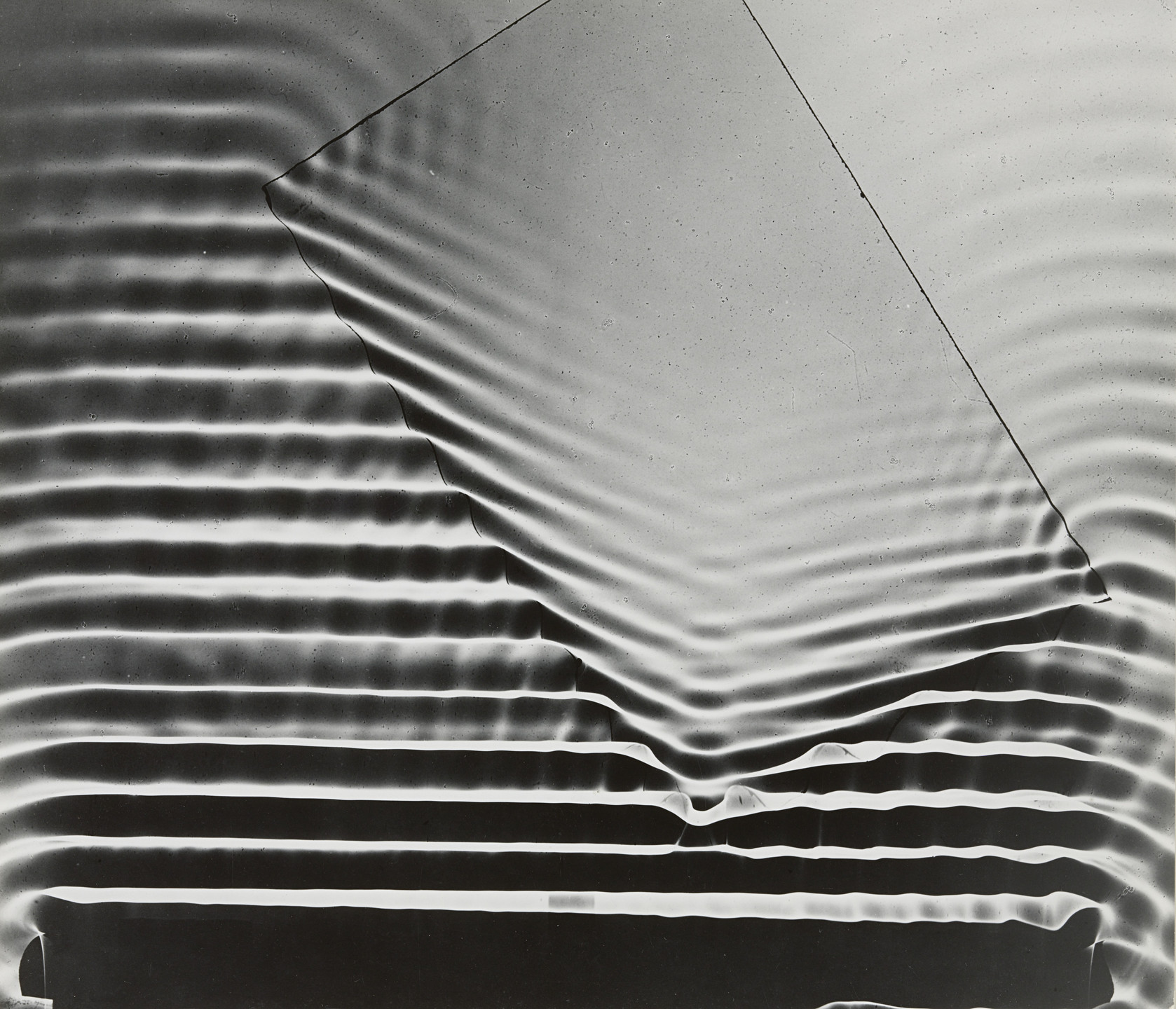 Berenice Abbott. Wave Pattern with Glass Plate, Massachusetts Institute of Technology. 1958-61