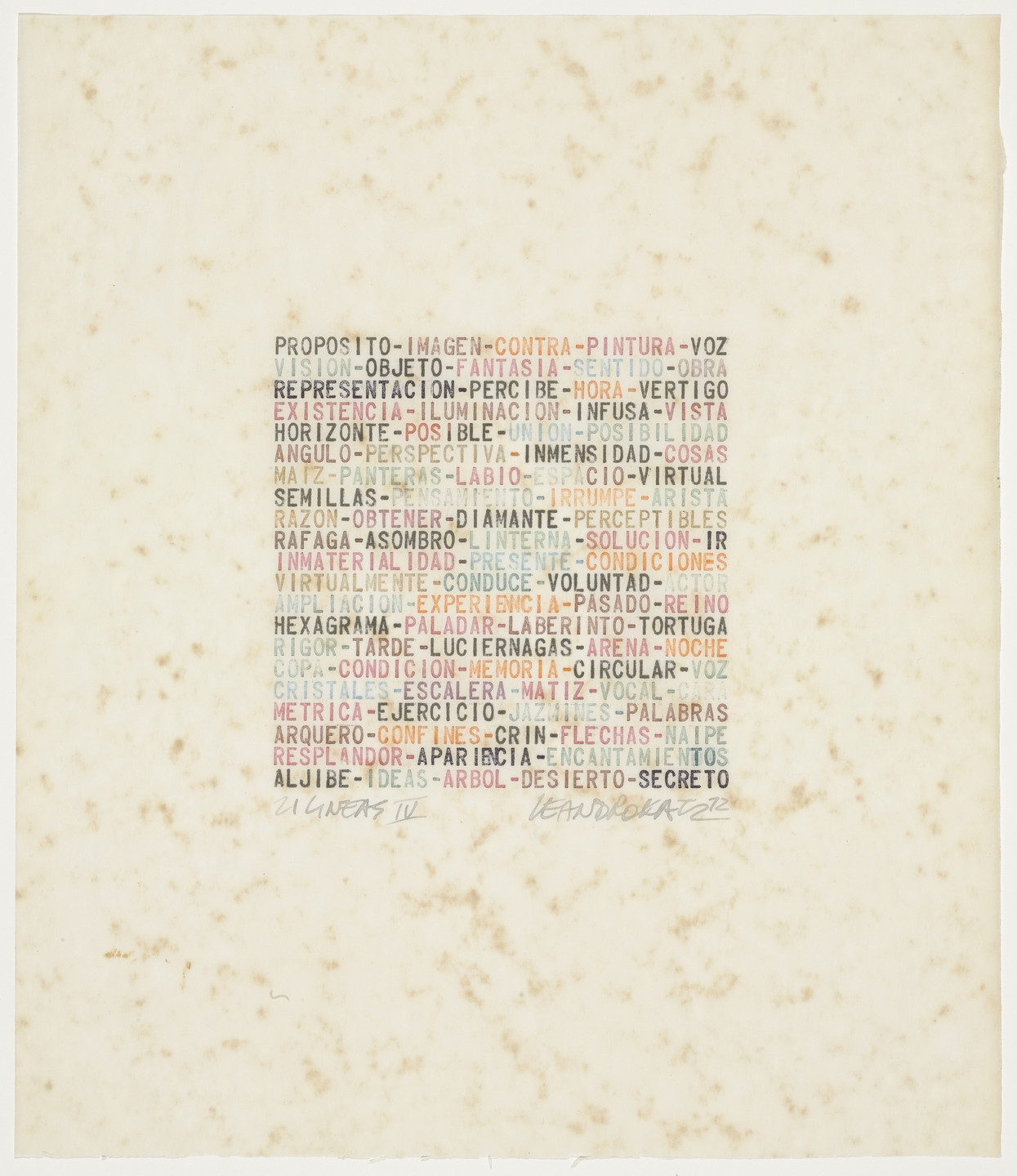 Leandro Katz. 21 Lineas IV. 1972