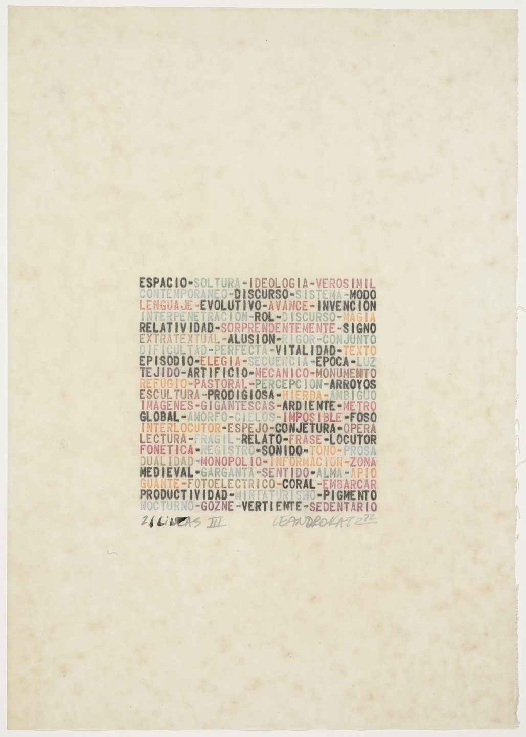 Leandro Katz. 21 Lineas III. 1972