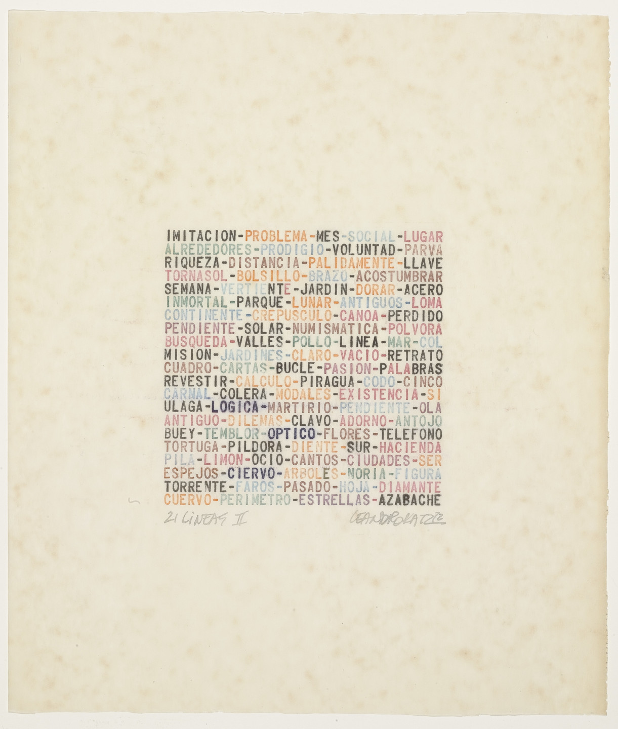 Leandro Katz. 21 Lineas II. 1972