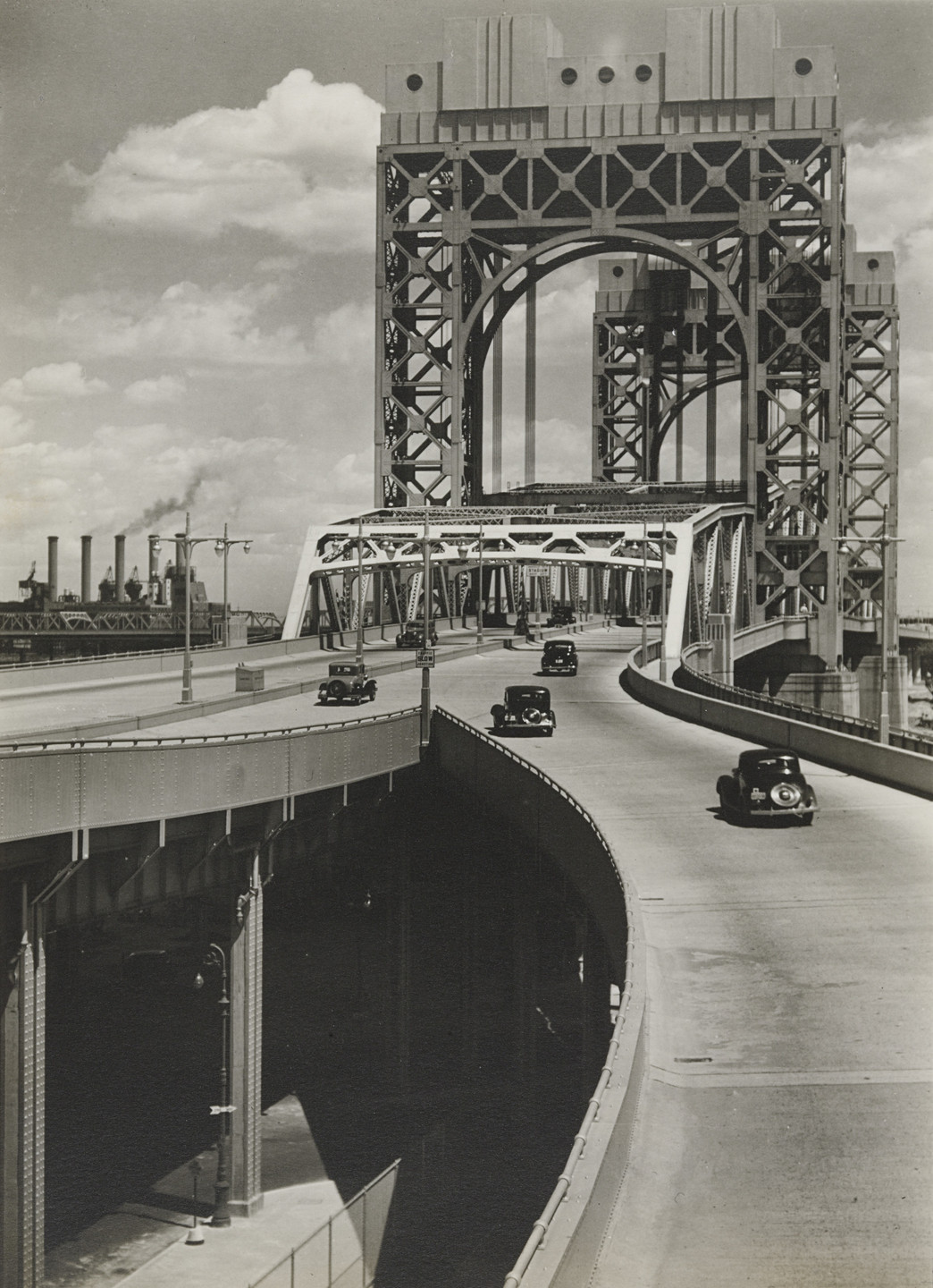 Berenice Abbott. TriBorough Bridge, East 125th Street Approach, Manhattan. June 29, 1937