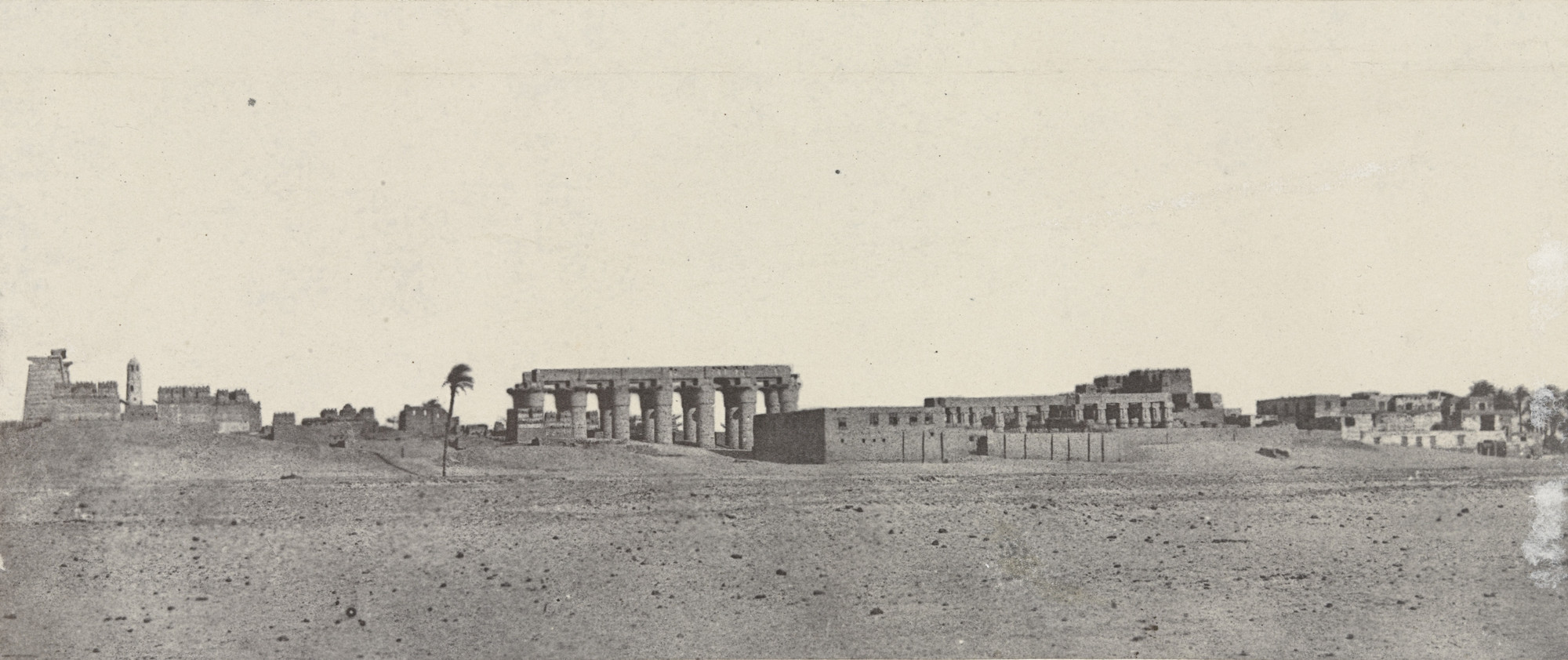 Maxime Du Camp. Louqsor, Vue Générale des Ruines. 1849-51