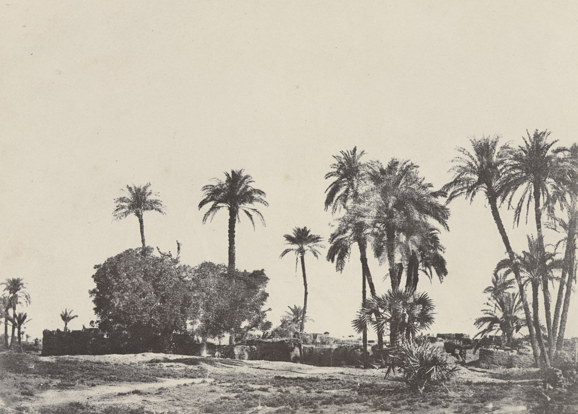 Maxime Du Camp. Village de Hamameh. 1849