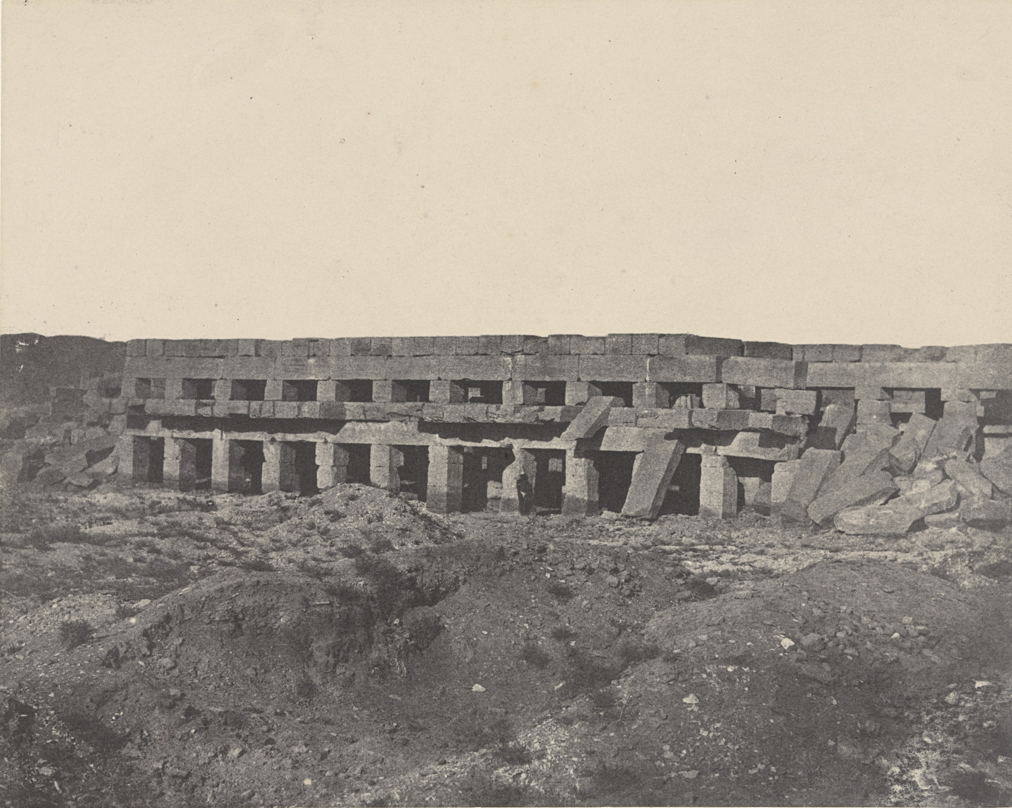 Maxime Du Camp. Palais de Karnak, Promenoir de Tôthmès III
