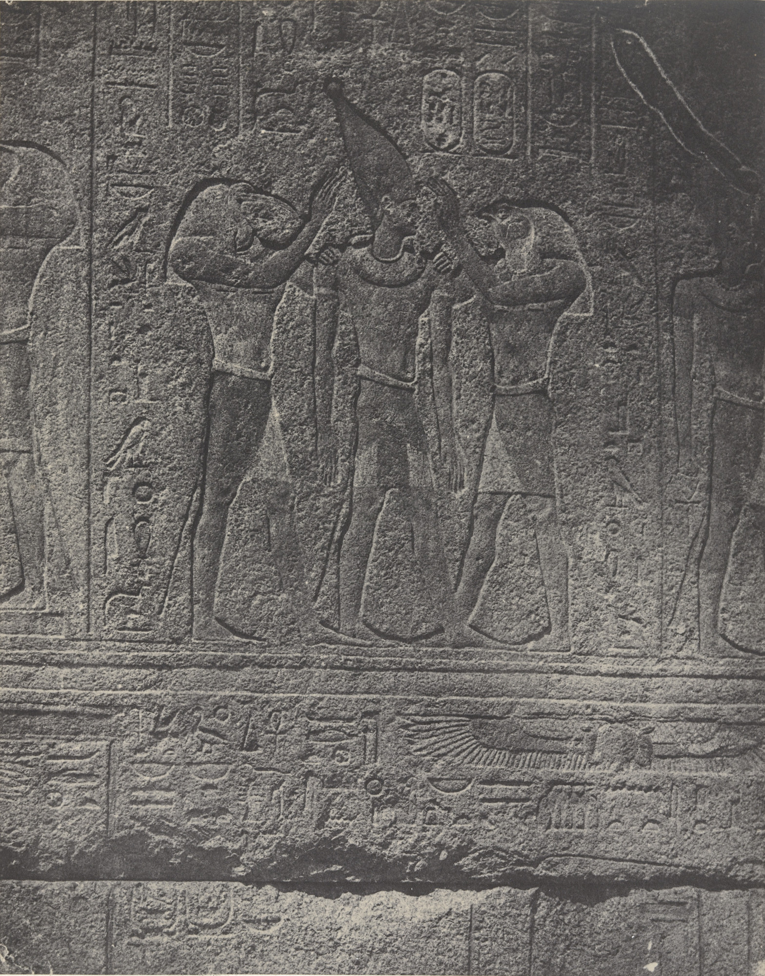 Maxime Du Camp. Palais de Karnak, Sculptures Extérieures du Sanctuaire de Granit
