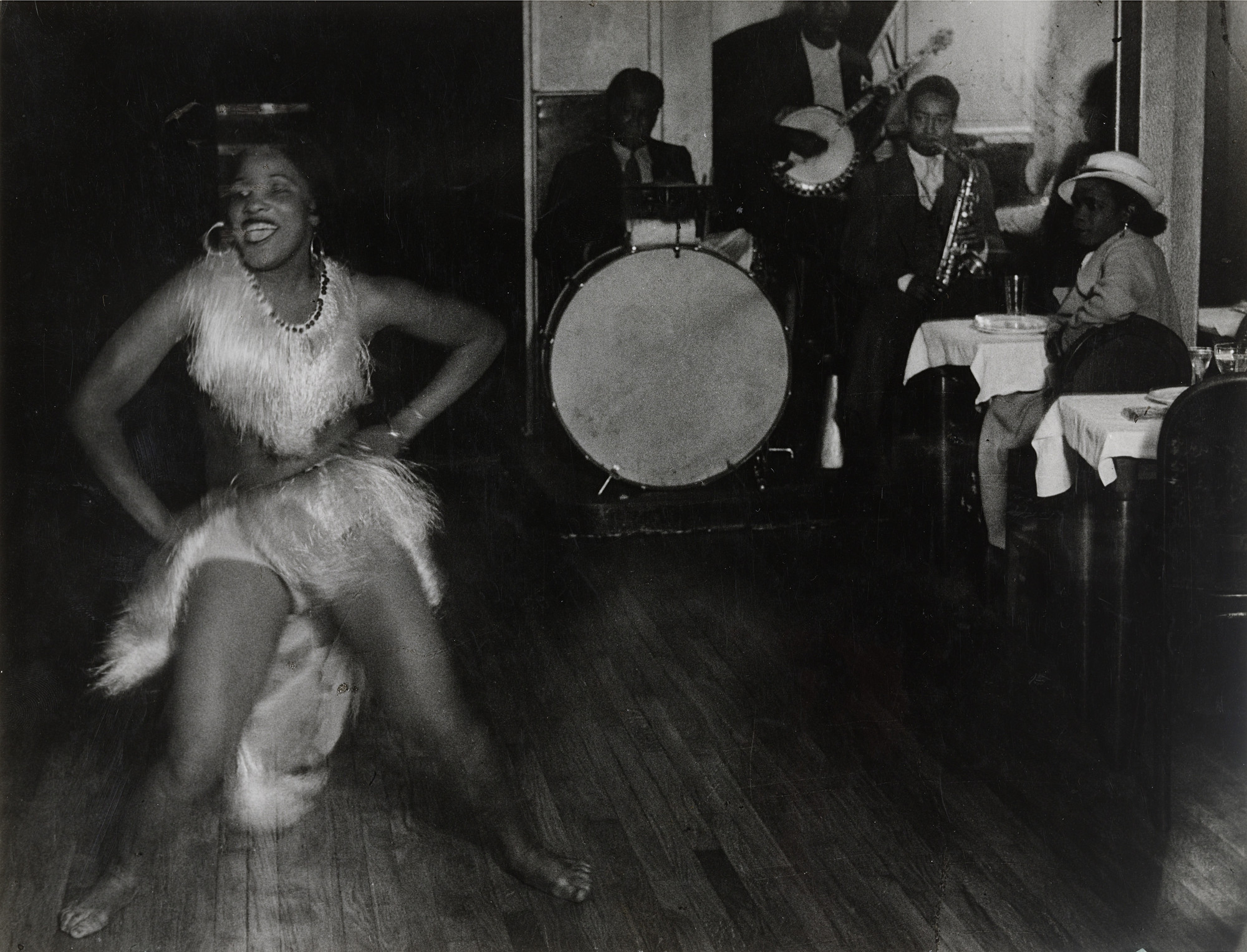 Brassaï (Gyula Halász). The Dancer Gisèle at the Boule Blanche, Montparnasse