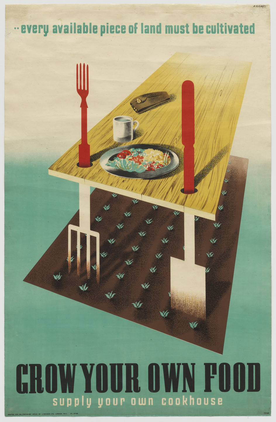 Abram Games. Grow Your Own Food. 1942