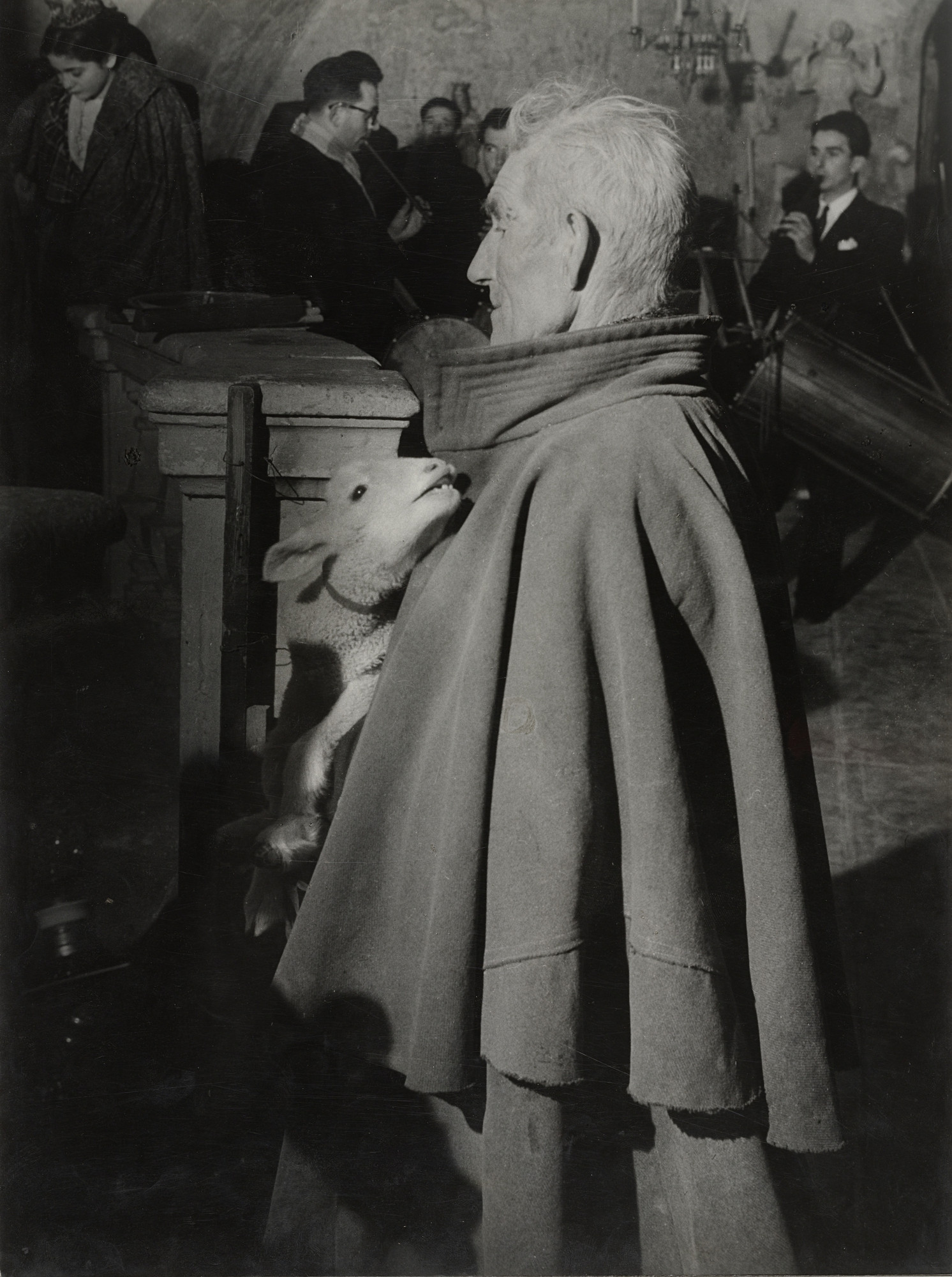Brassaï (Gyula Halász). Christmas Eve Mass, Les Baux, Provence, France