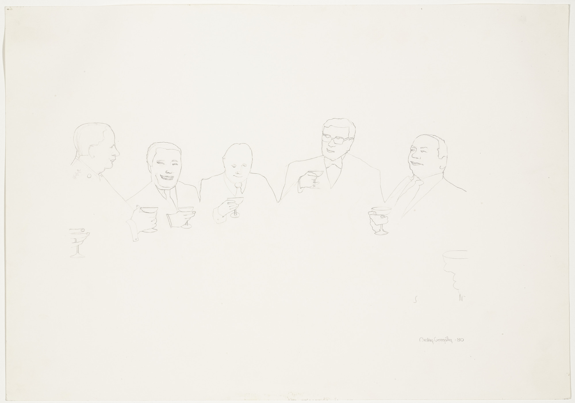 Beatriz González. Turbay y Ministros con champaña (Turbay and Ministers with champagne)