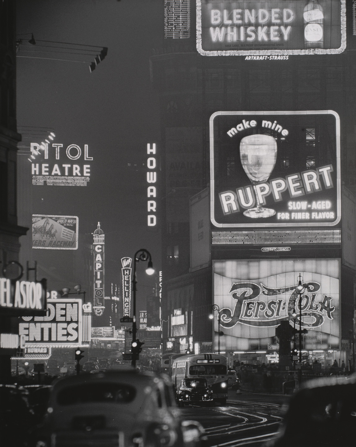 Andreas Feininger. Times Square at Night. c. 1946