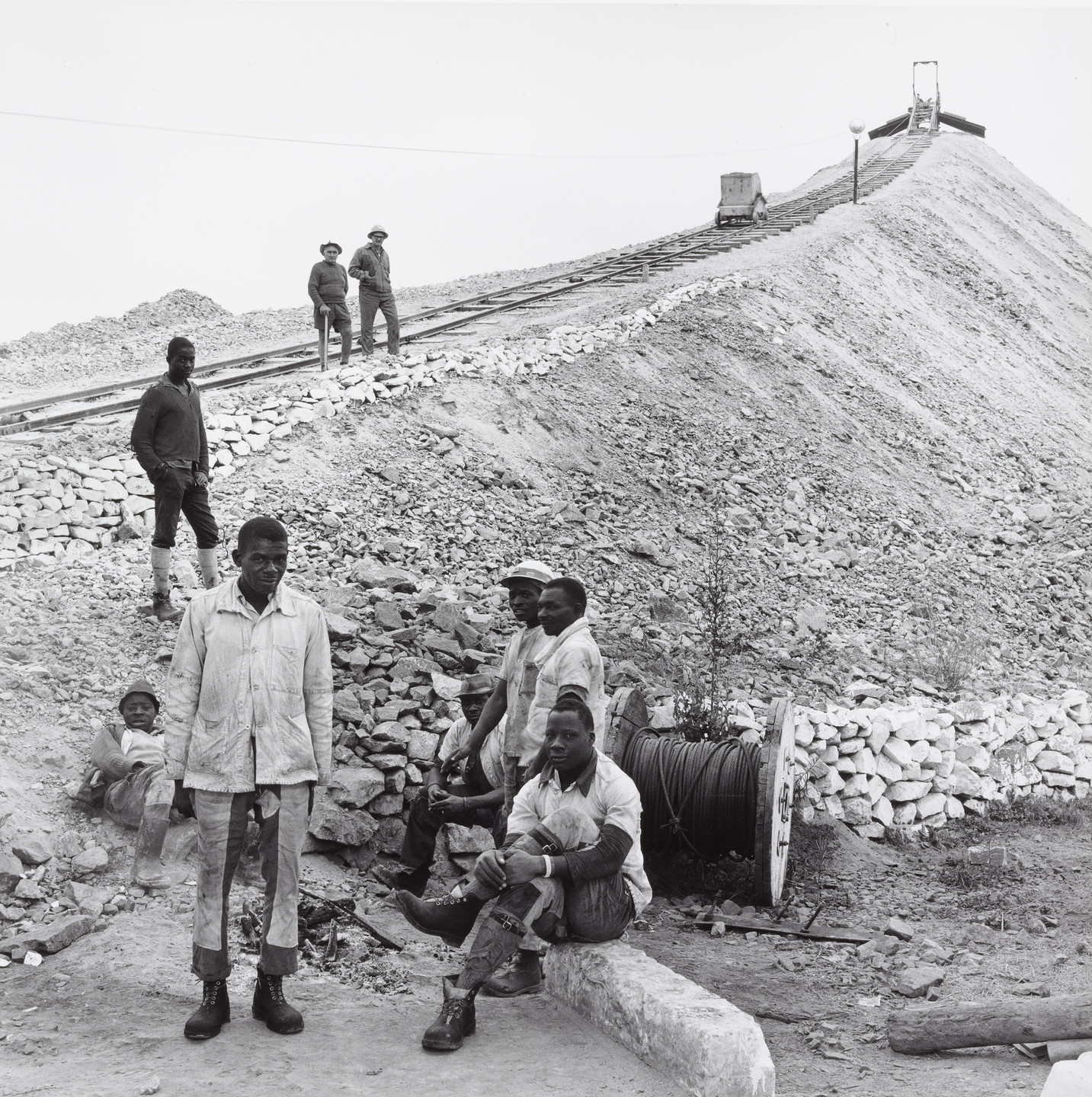 David Goldblatt. Gang on surface work, Rustenburg Platinum Mine, Rustenburg. 1971