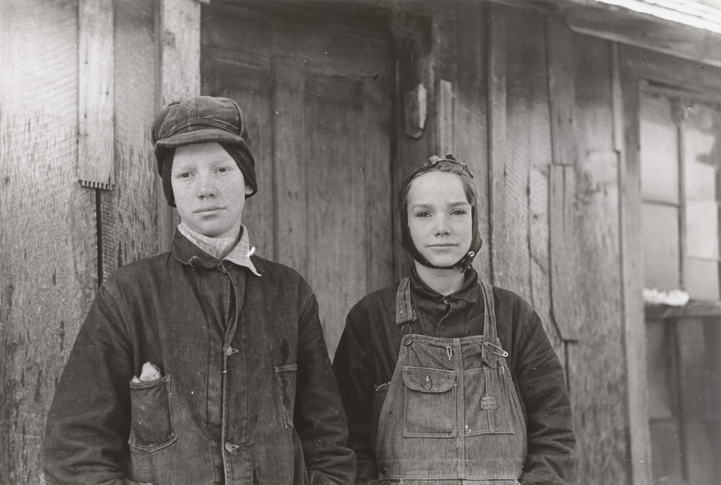 Two Children of John Scott, a Hired Hand Living near Ringgold, Iowa