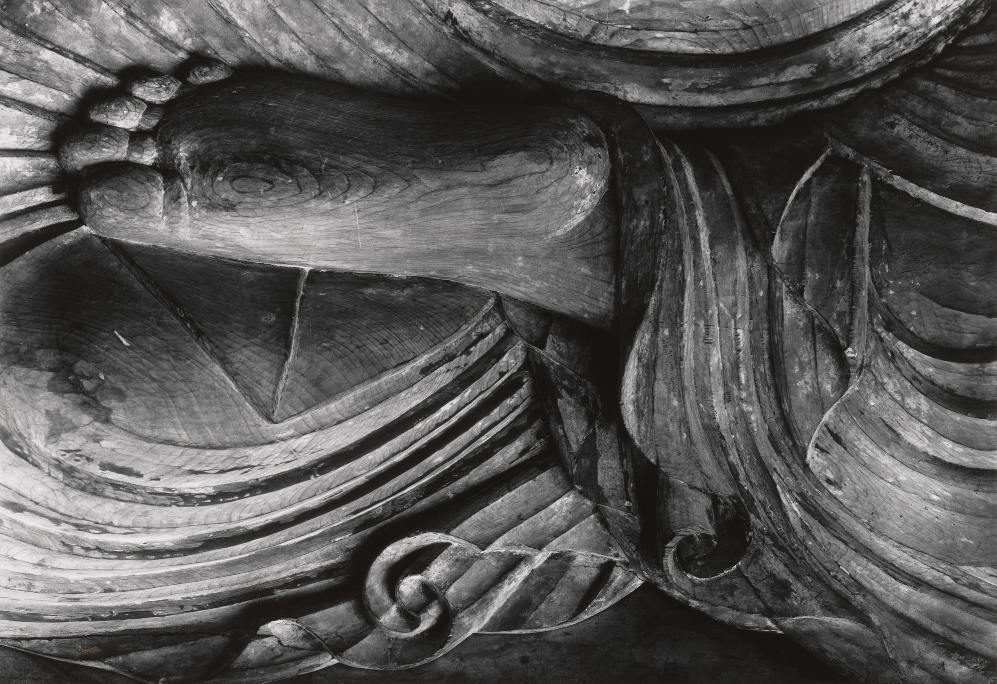 Ken Domon. Detail of the Sitting Image of Buddha Shakyamuni in the Hall of Miroku, Muro-Ji, Nara. 1942-43