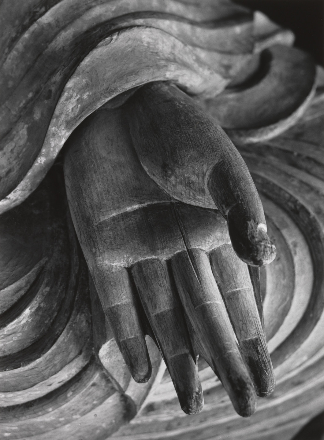 Ken Domon. Left Hand of the Sitting Image of Buddha Shakyamuni in the Hall of Miroku, Muro-Ji, Nara. 1942-43
