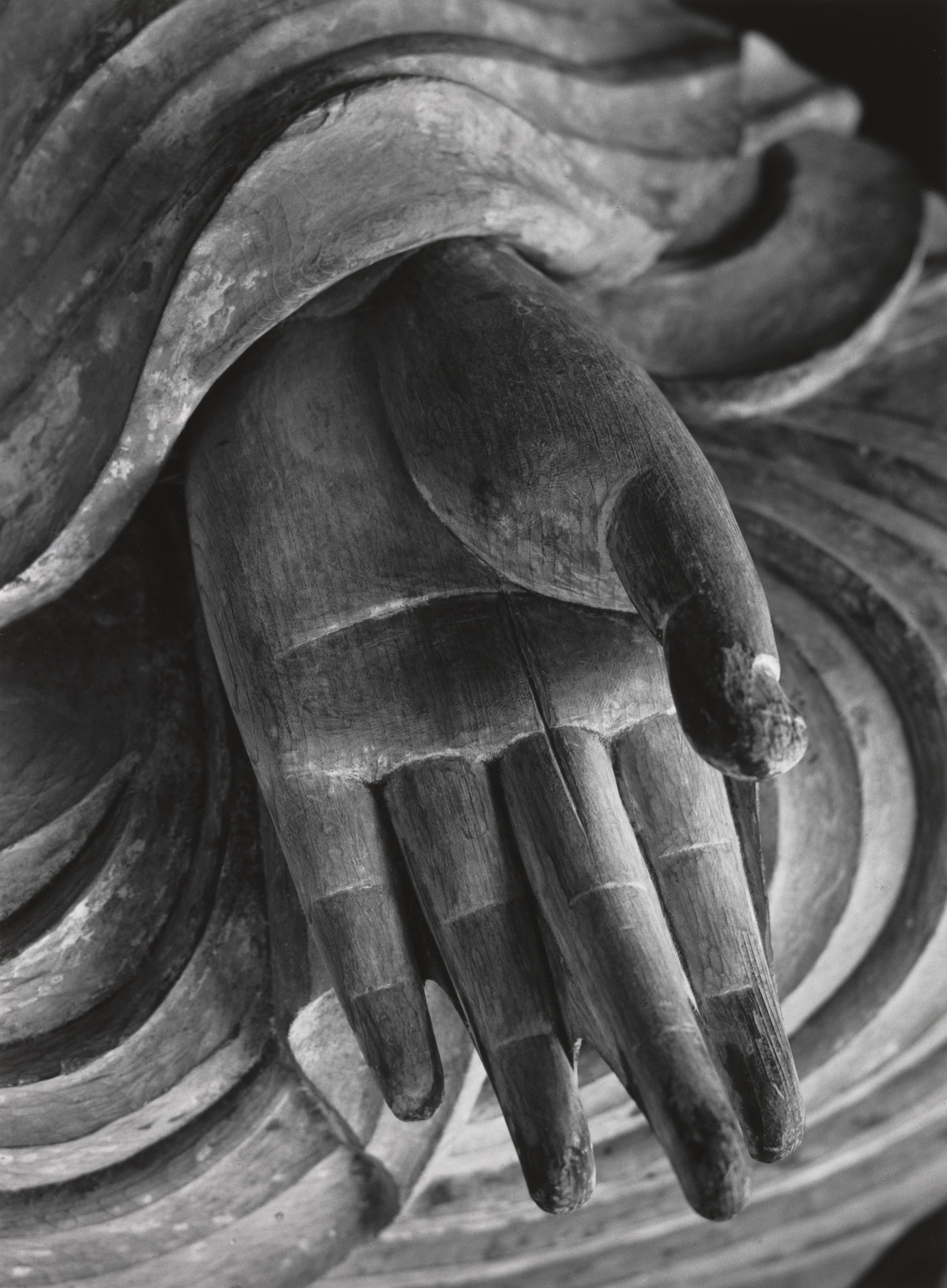 Left Hand of the Sitting Image of Buddha Shakyamuni in the Hall of