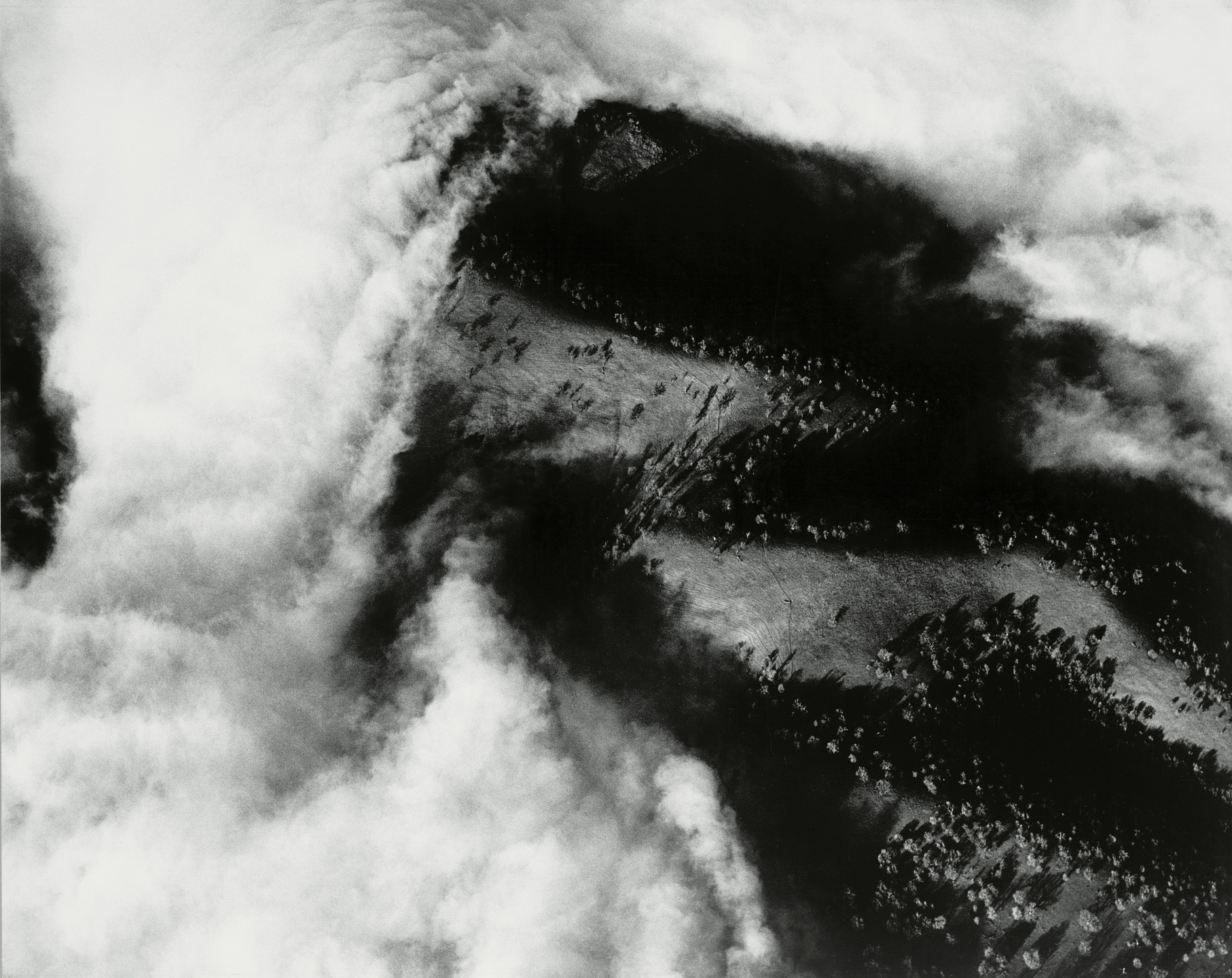 William A. Garnett. Alto Cumulus Cloud Over Tehachapi Mountains, California. 1951