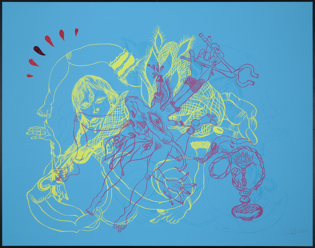 Untitled from Delicate Line (Corpse she was holding): Her head in the flames?